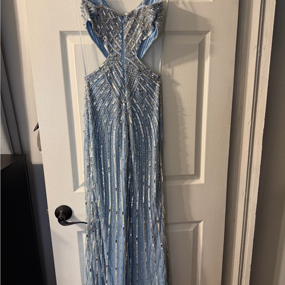 Jovani Silver Sequin Backless Dress - Picture 5 of 5